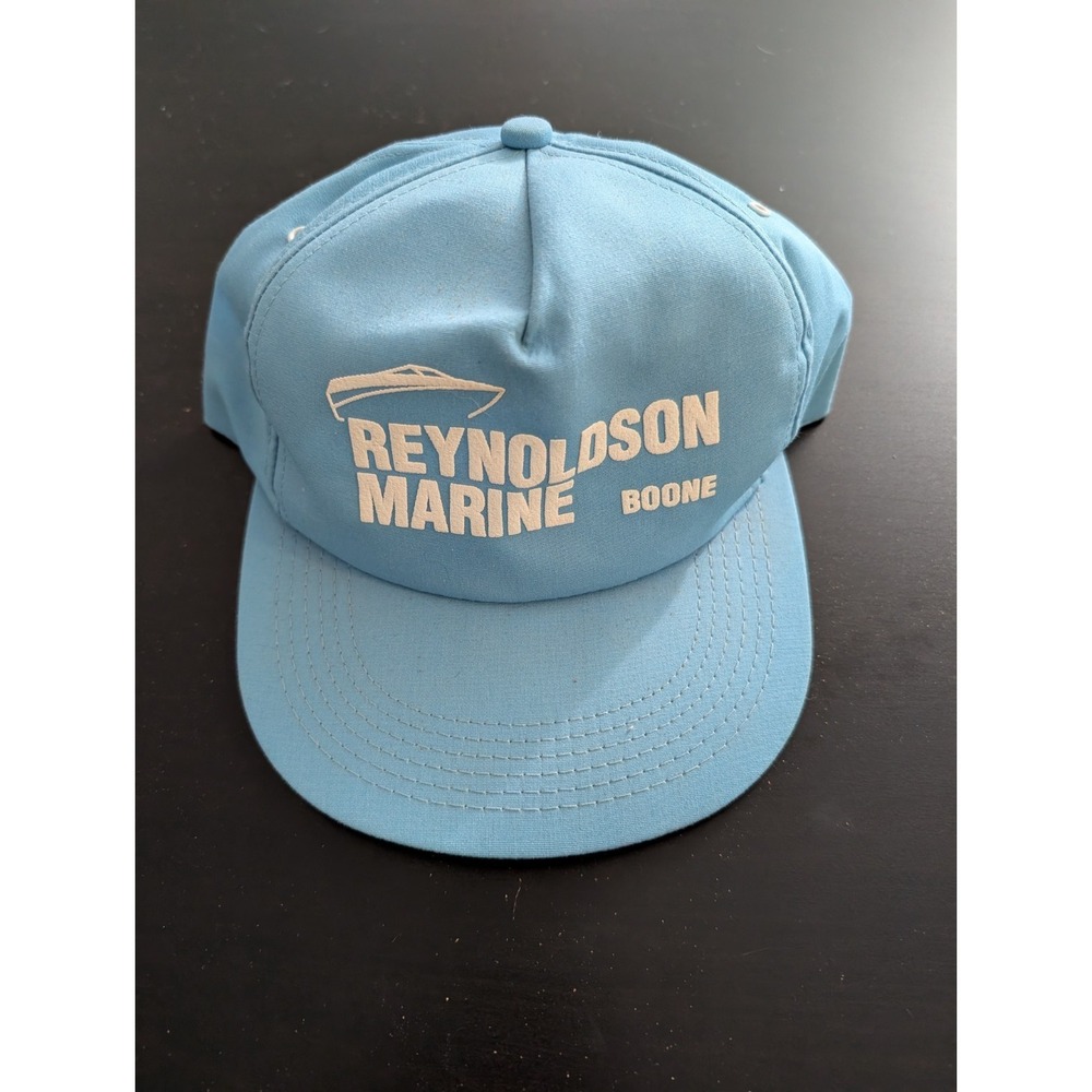 Reynoldson‎ Marine Boone Iowa Snapback Hat K-Products USA Made Light Blue